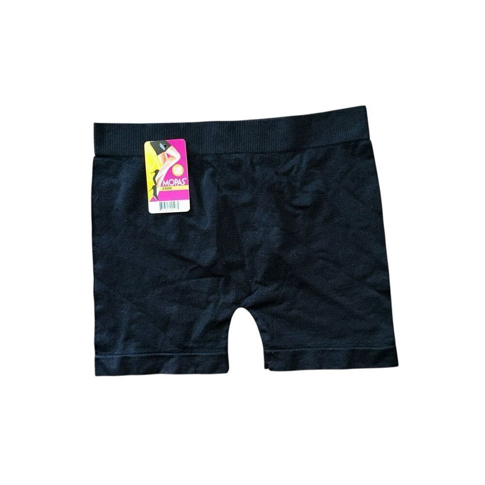 New with tag Free Size Mopas Women's Nylon Blend Black Seamless Briefs